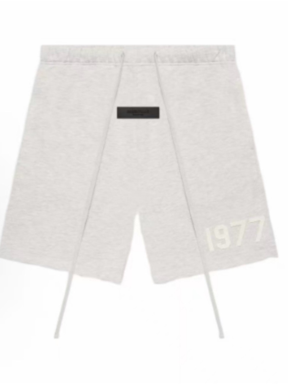 Essentials Men’s Light Gray Athletic Shorts with 1977 Detail - Picture 2 of 2
